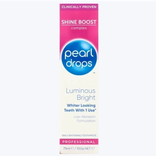 خمیردندان پیرل دراپس سفیدکننده قوی Shine Boost Complex حجم 75 میل