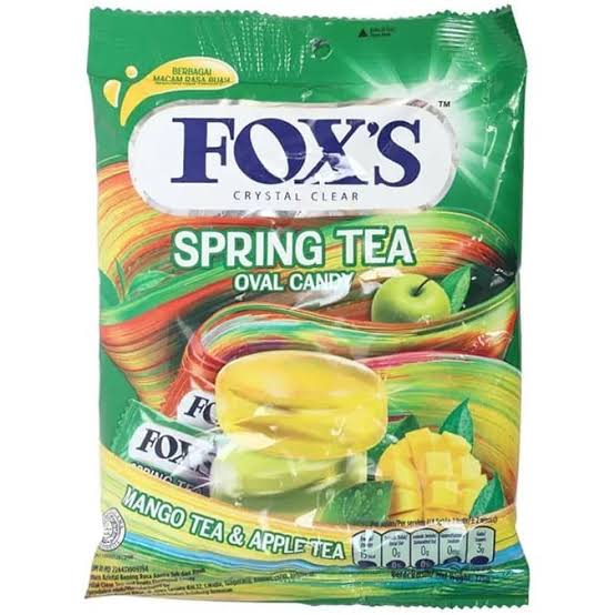آبنبات فاکس (FOX'S) طعم چای میوه ای (انبه، سیب) 125 گرم
